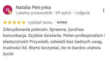 Opinia klienta CycloPick w Google
